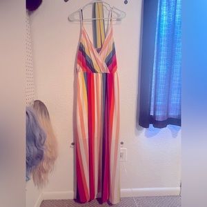 Rainbow maxi dress